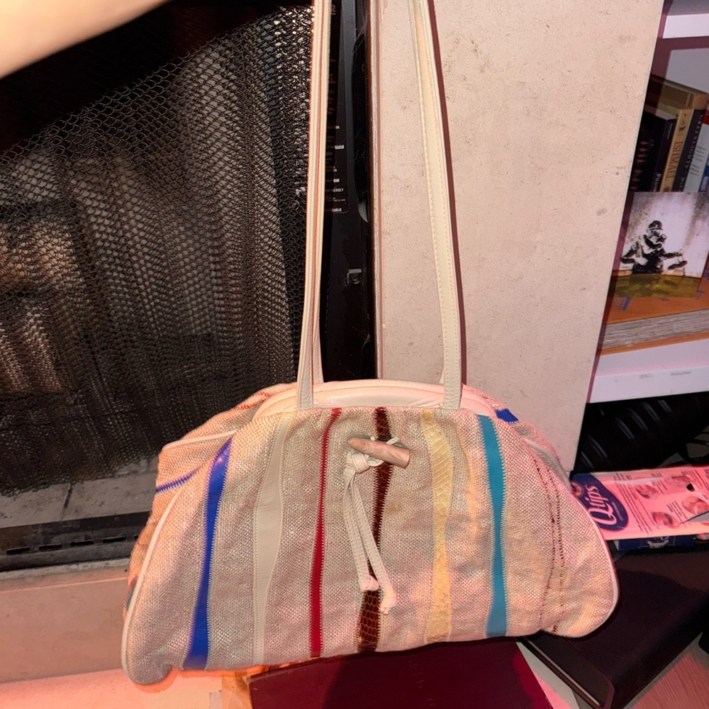 Vintage Striped Multicolor Shoulder Bag